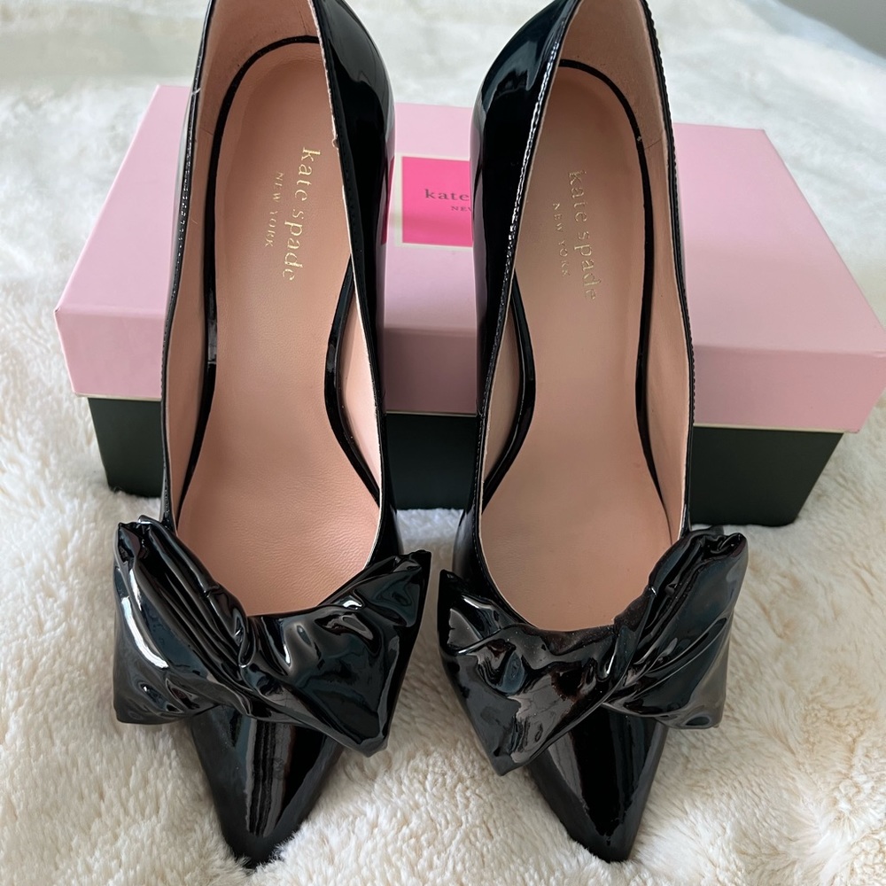 Kate spade black heels 9.5b